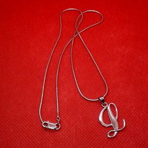 Sterling Silver Initial "L" Necklace